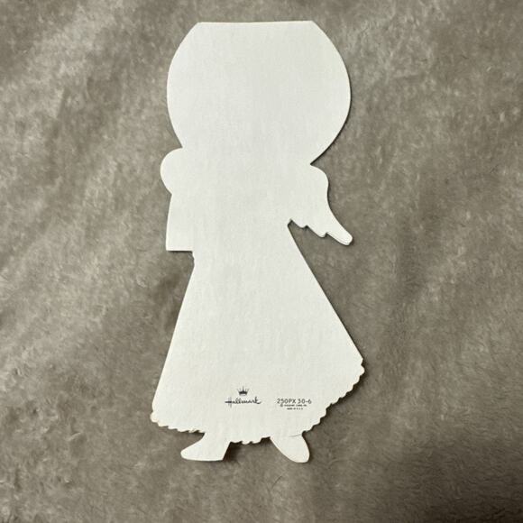 Vintage Hallmark Used Christmas Card Angel Holding Candle - Picture 2 of 6